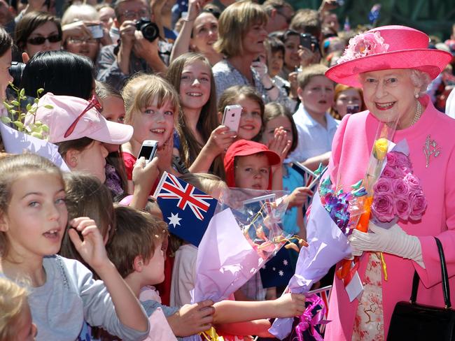 A style icon, the Queen loved to dress in bright colours to stand out in the crowd. Picture: Alex Coppel-Pool/Getty Images