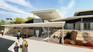 How the school’s main entrance is expected to look. 