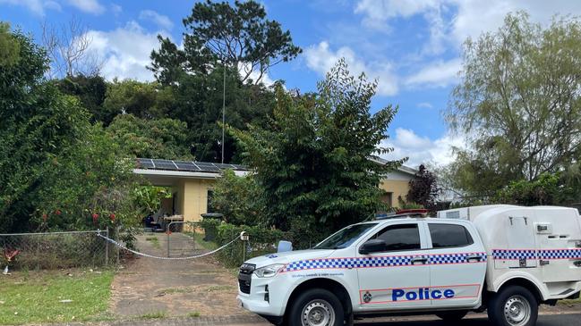 Police arrive at the Caravonica home where a man was allegedly murdered on Friday. Photo: Alison Paterson