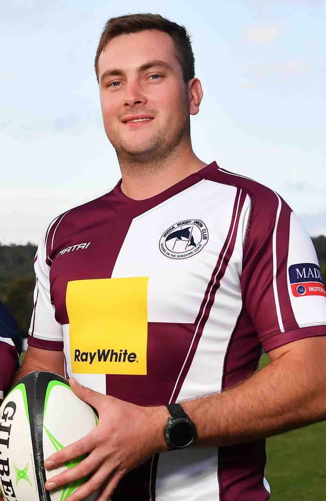 Noosa Dolphins Rugby Union captain Levi Shaw. Photo: Patrick Woods.