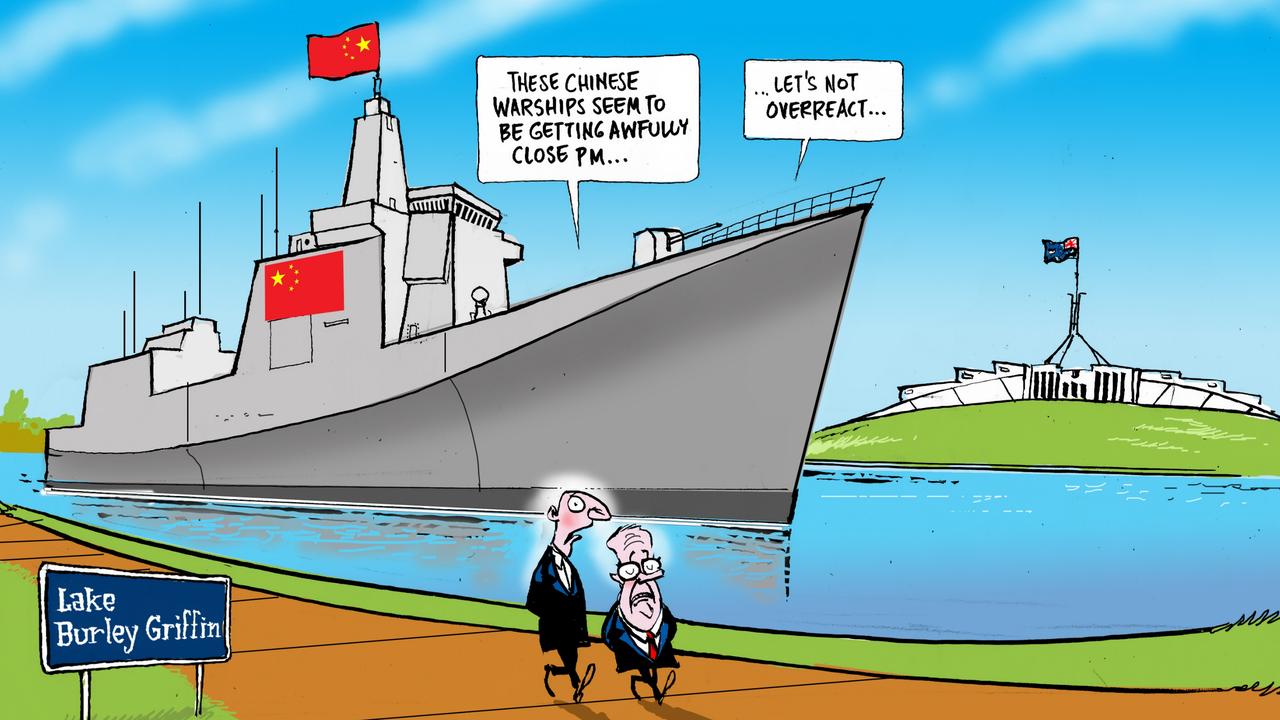 Cartoonist Warren Brown’s light-hearted view on the Chinese warships issue.