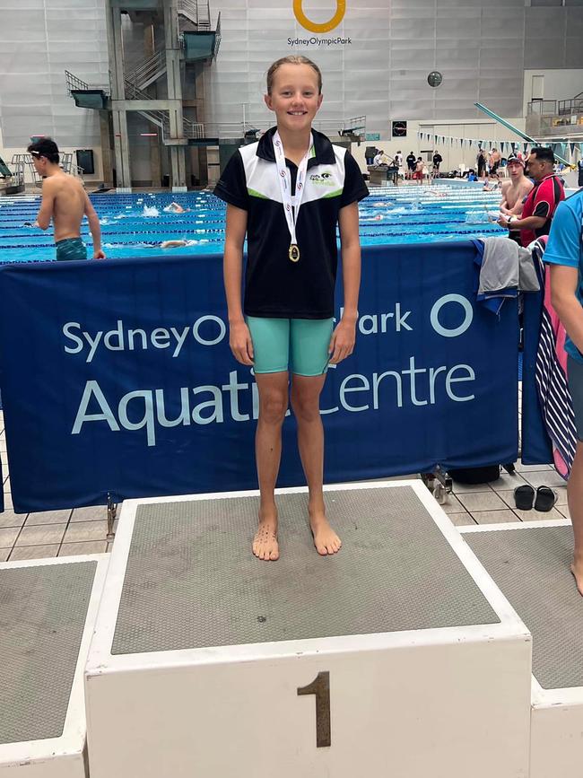 Coco Becker from Coffs Harbour Swimming Club, took home six medals in the NSW Country Short Course Championships. Picture: Coffs Harbour Swimming Club