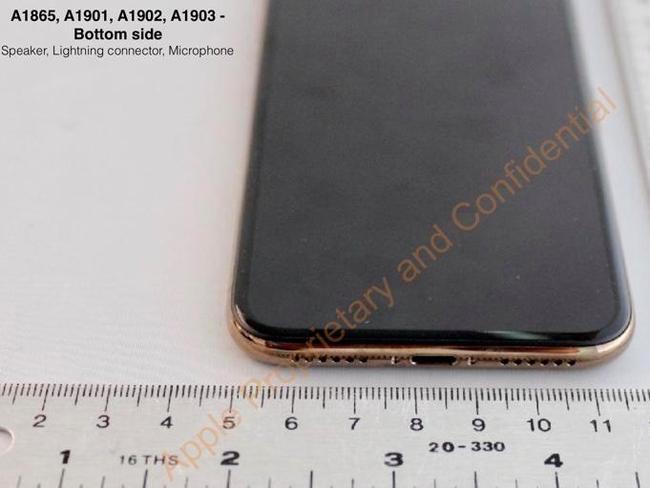 The documents show images of the secret iPhone X. Picture: FCC/Apple