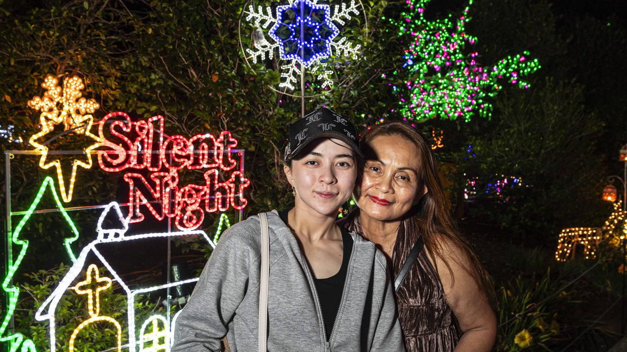 Caroline Oliver and mum Emie Oliver at Toowoomba's Christmas Wonderland in Queens Park, Saturday, December 7, 2024. Picture: Kevin Farmer