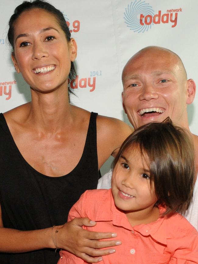 Young Stella with mum Lindy Rama-Ellis and dad Michael Klim in 2011. Picture: AAP Image