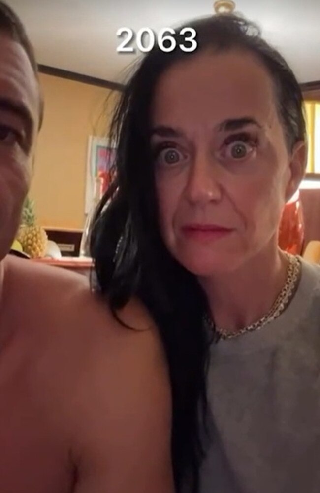 Katy Perry shared a video of herself ageing on Instagram. Picture: Instagram.