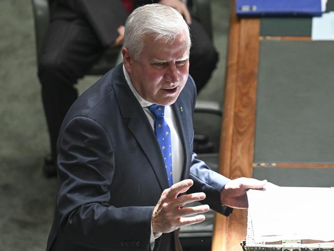 Michael McCormack during Question Time at Parliament House in Canberra. Picture: NewsWire / Martin Ollman