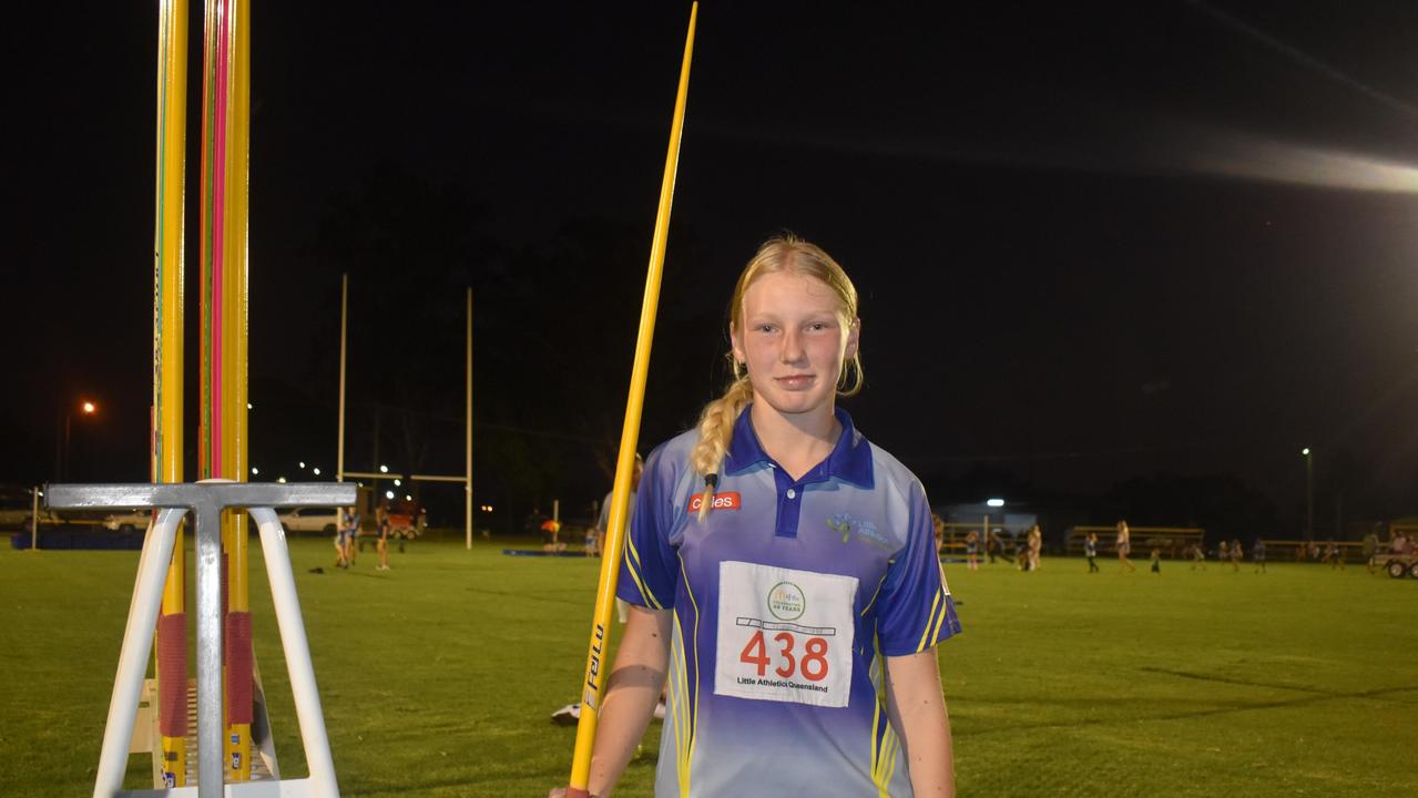 Georgina McCabe, 14, is ready to compete at nationals for javelin.