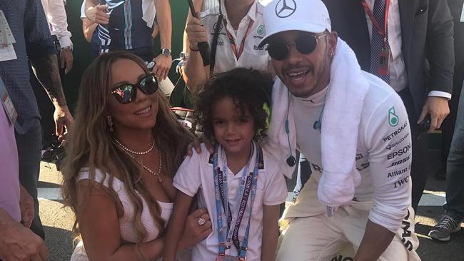 With Mariah Carey and her son Rocco. Picture: @mariahcarey/Instagram