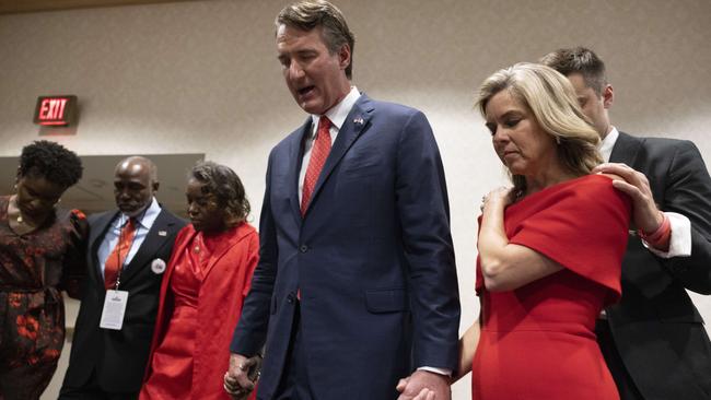 Virginia Republican Glenn Youngkin, with his wife Suzanne (right). Picture: Anna Moneymaker/Getty