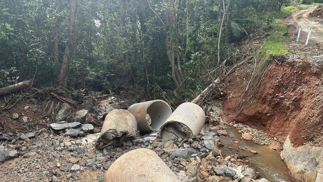 Large culverts on the famous Bloomfield Track, north of Cape Tribulation, have been washed away with the road in a significant state of disrepair.