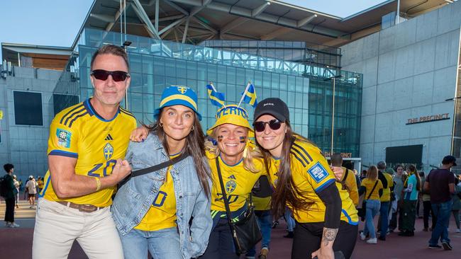 Fans ahead of the World Cup Matilda's v Sweden match at Suncorp Stadium. Photo - Stephen Archer