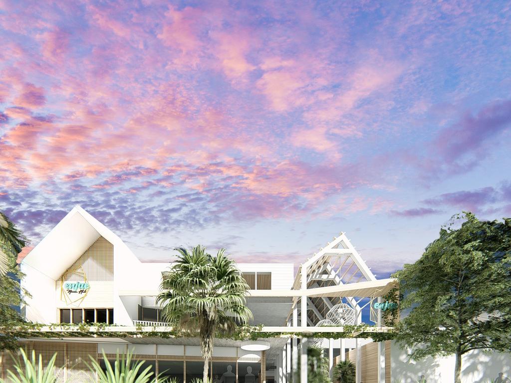 Artist's impression of the proposed development, Enjae Noosa Hub at 6 Lanyana Way, Noosa Junction.