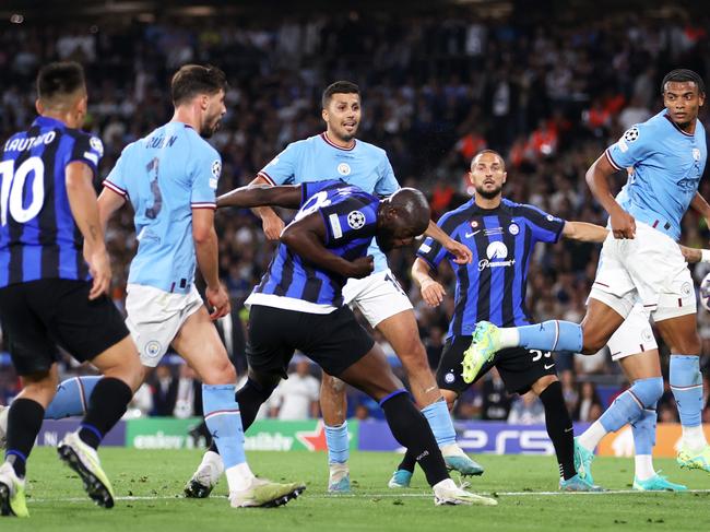 Romelu Lukaku came agonisingly close to a equaliser for Inter Milan. Picture: Michael Steele/Getty Images