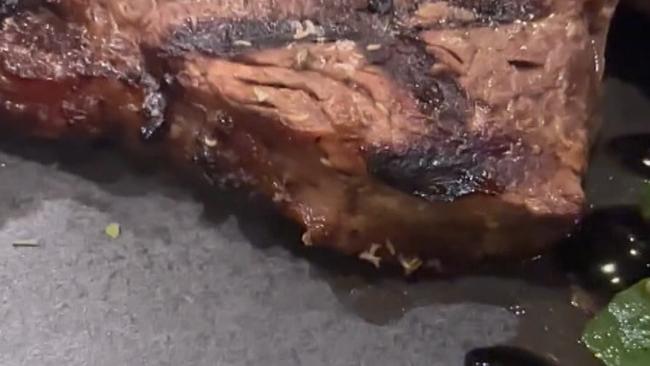 A woman captured maggots wriggling in her steak. Picture: ABC