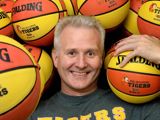 The Melbourne Tigers are back, entering the league just below the NBL next season. Press conference to announce new coach, Andrew Gaze. Picture: Kylie Else