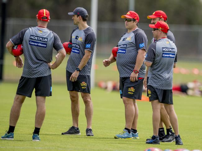 The Gold Coast Suns coach Stuart Dew at pre-season training. Picture: Jerad Williams