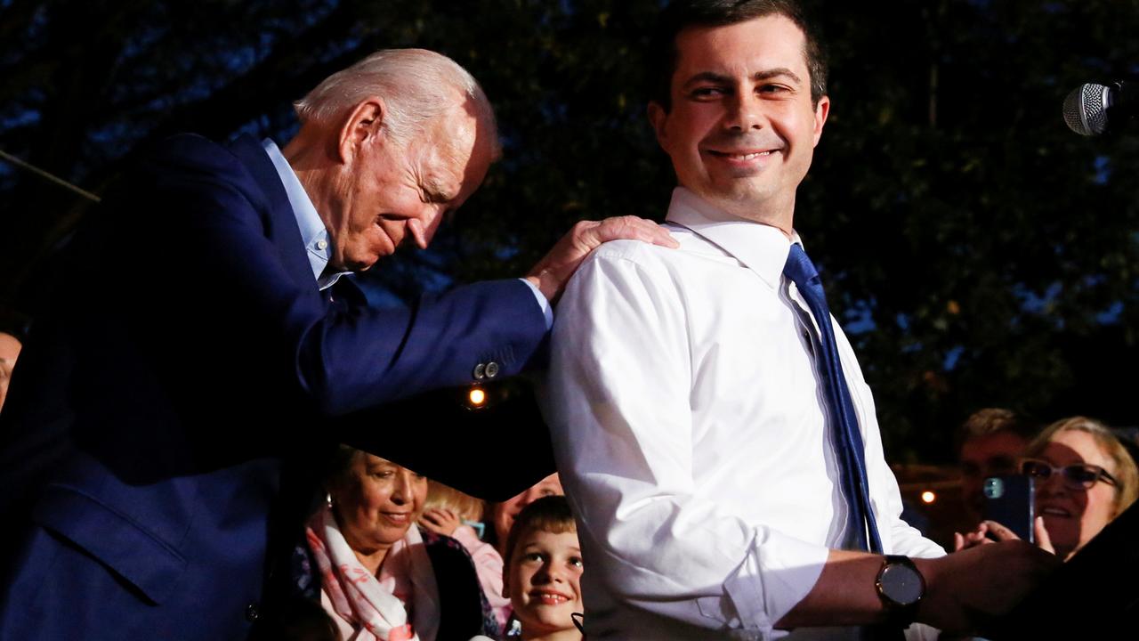 First, Buttigieg. Picture: Elizabeth Frantz/Reuters