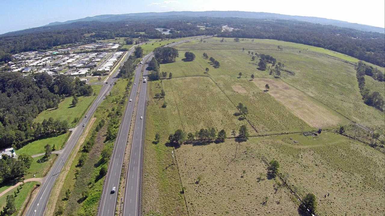 SPOTLIGHT: An aerial view of the proposed Forest Glen sand mine. Picture: Julian George