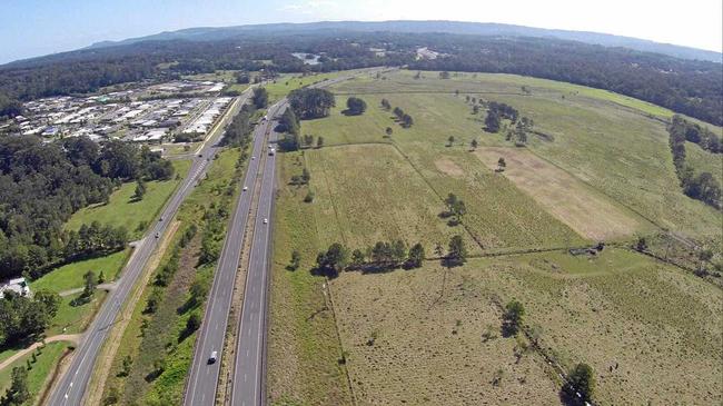 SPOTLIGHT: An aerial view of the proposed Forest Glen sand mine. Picture: Julian George