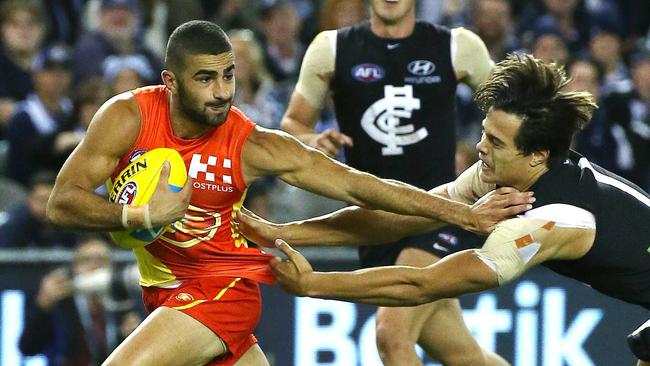 Gold Coast’s Adam Saad is set to be traded to Essendon. Picture: George Salpigtidis