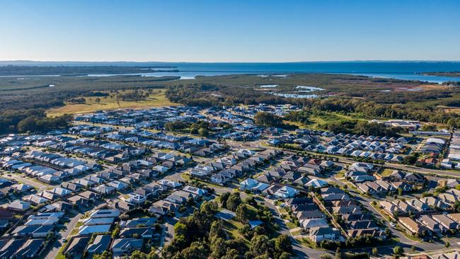 An aerial shot of River Breeze, another Trask Land residential subdivision in Moreton Bay. Picture: Contributed