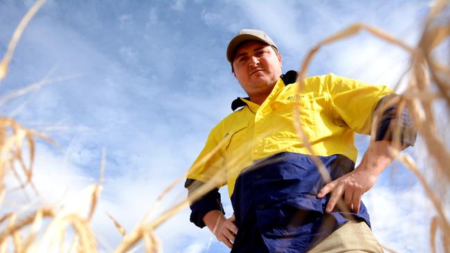 Grain Producers SA chairman Wade Dabinett on his farm at Parilla.