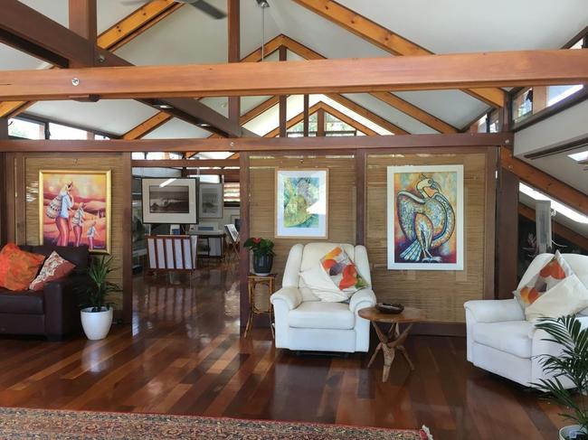 Solid ironbark posts and beams feature throughout the property.