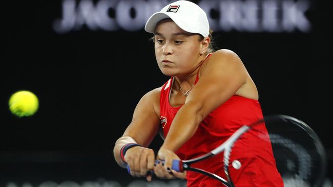 Ash Barty in action during her second round. Picture: Michael Klein