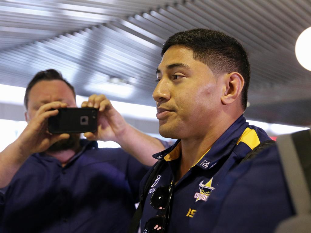 Jason Taumalolo was one of five Cowboys players charged by police for throwing eggs. Pictures: Jack Tran