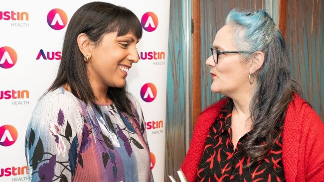 Sheran Jegasothy and Dianne Legge at the Building a Bridge to Life With Brain Cancer launch. Picture: Matthew Mallett
