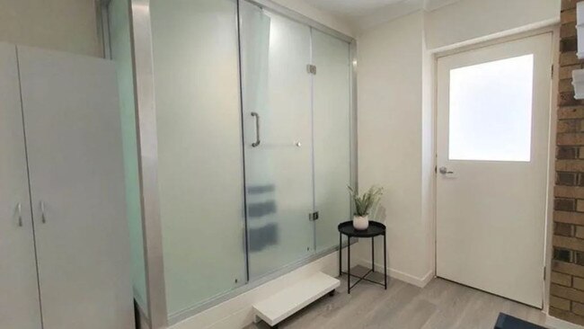 Rachel McQueen has claimed a whole bathroom exists in the small translucent 'box' within another room. Picture: realestate.com.au