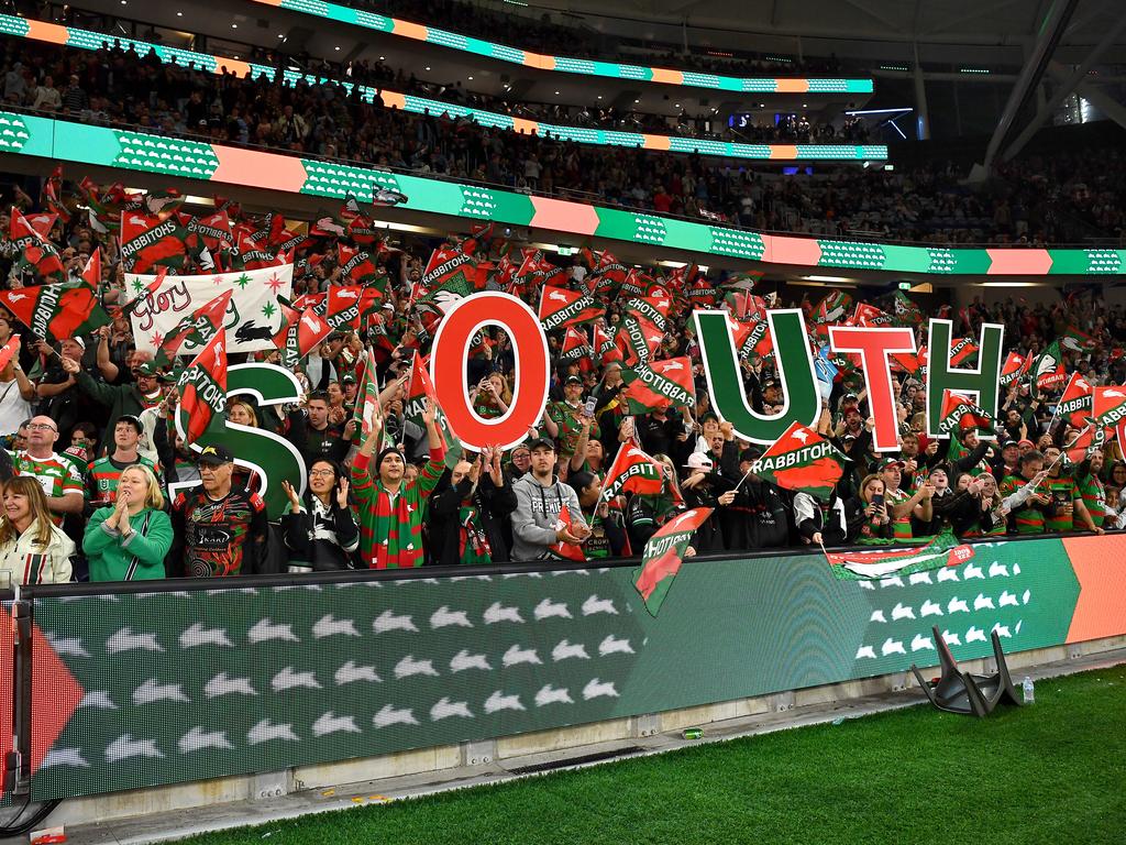 Rabbitohs fans at Allianz Stadium. Picture: NRL Photos