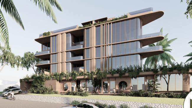 Artist impression of a proposed mixed-use building planned for West Street, Burleigh Heads. Picture: Supplied