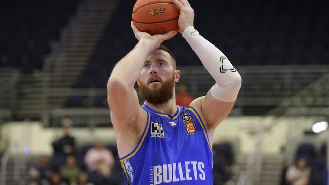 Aron Baynes put in a monster performance for the Bullets. Picture: Russell Freeman/Getty Images for NBL