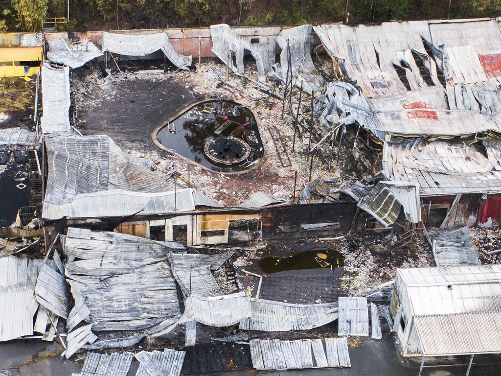 The Big Brother house on the Gold Coast after last weeks fire.