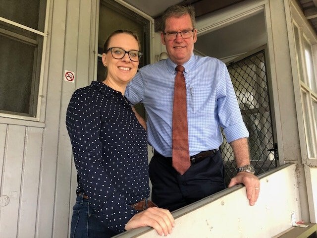 Groom MP John McVeigh with Toowoomba Defence Families Support Association Coordinator Justine Lugg.