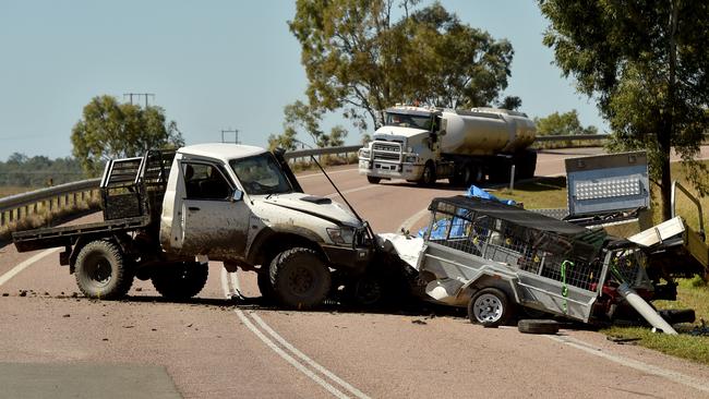 A 25-year-old man died in a crash on the Bruce Highway at Cape Cleveland, near the AIMS turnoff, on Sunday. Picture: Evan Morgan