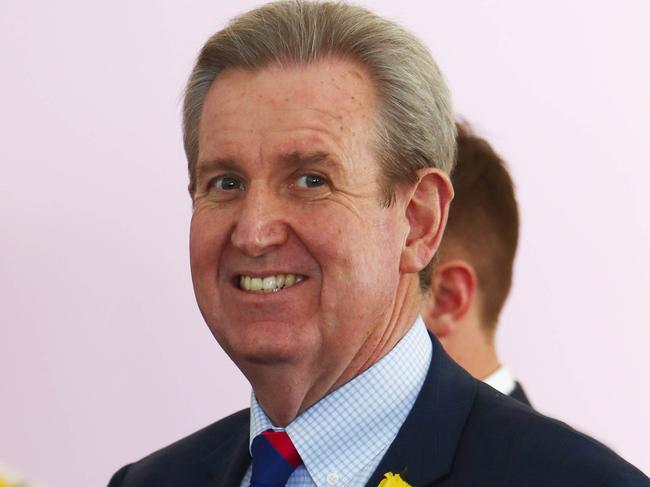 05/11/19 Former NSW premier Barry O'Farrell in the tabcorp marquee on Melbourne Cup day at Flemington racecourse. Aaron Francis/The Australian