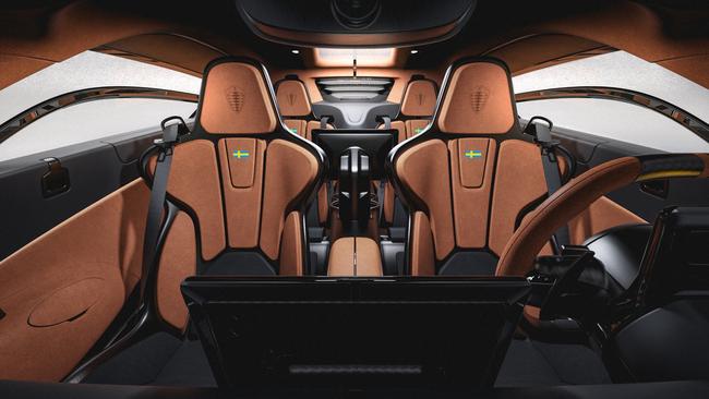 The Gemera’s interior features lightweight bucket seats.