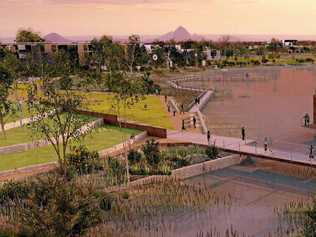 An artist's impression of the Caloundra South development.