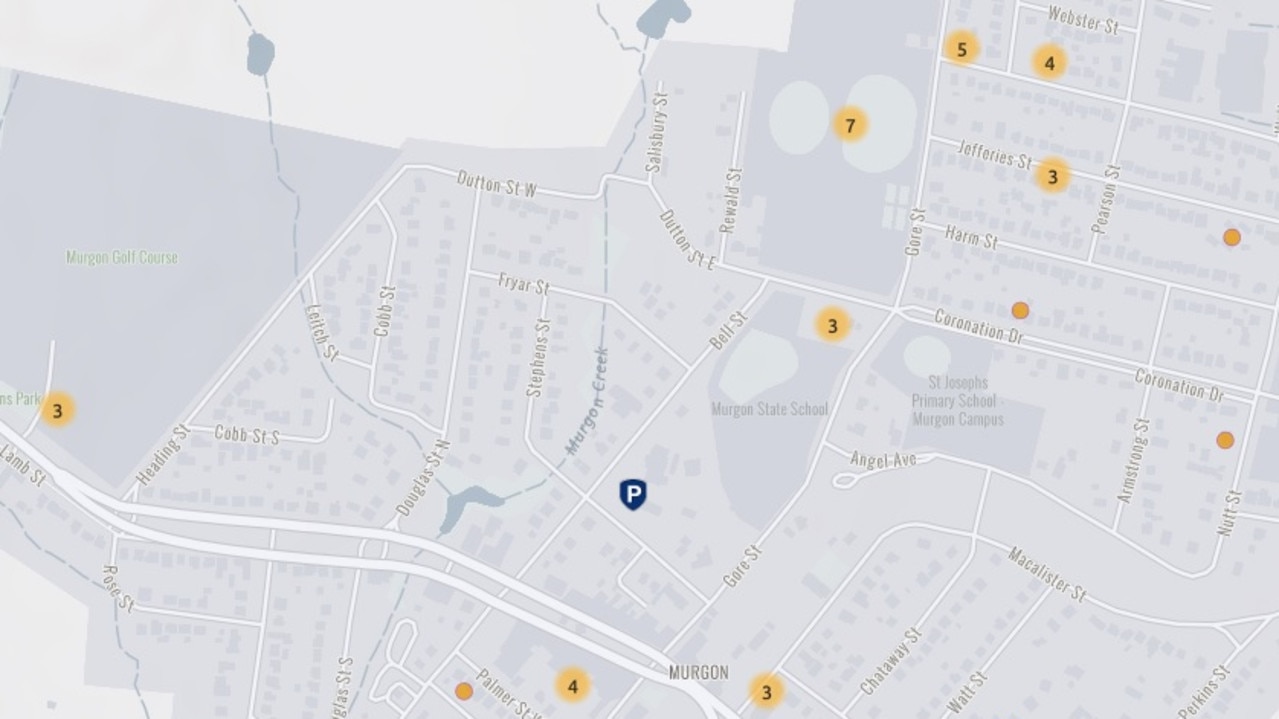 The Murgon 4605 postcode had 82 unlawful entry offences in the past six months.