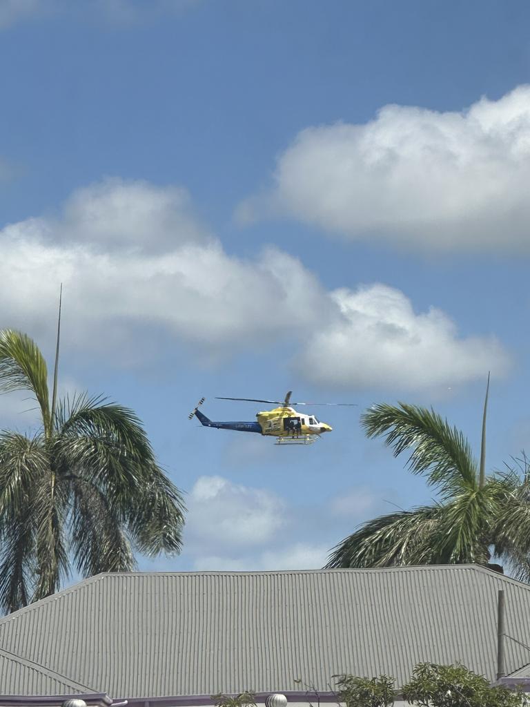 The Bundaberg Lifeflight chopper scaled the Burnett River in search for Jordan Law.