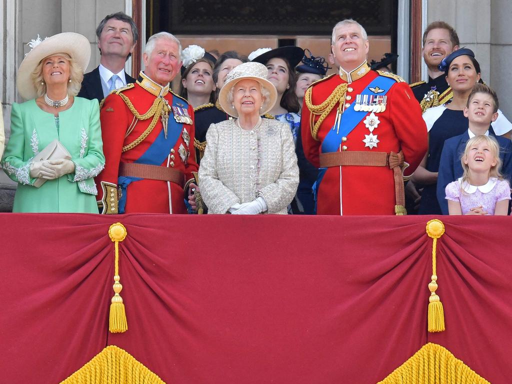 Members of the royal family on the balcony of Buckingham Palace in 2019. Picture: Daniel Leal-Olivas/AFP