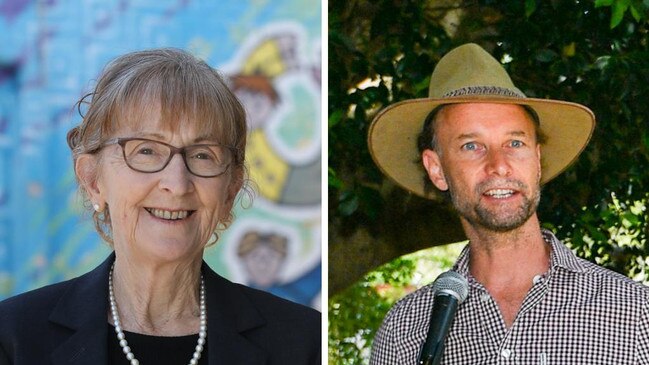 Sitting Lismore MP Janelle Saffin and Greens candidate Adam Guise.