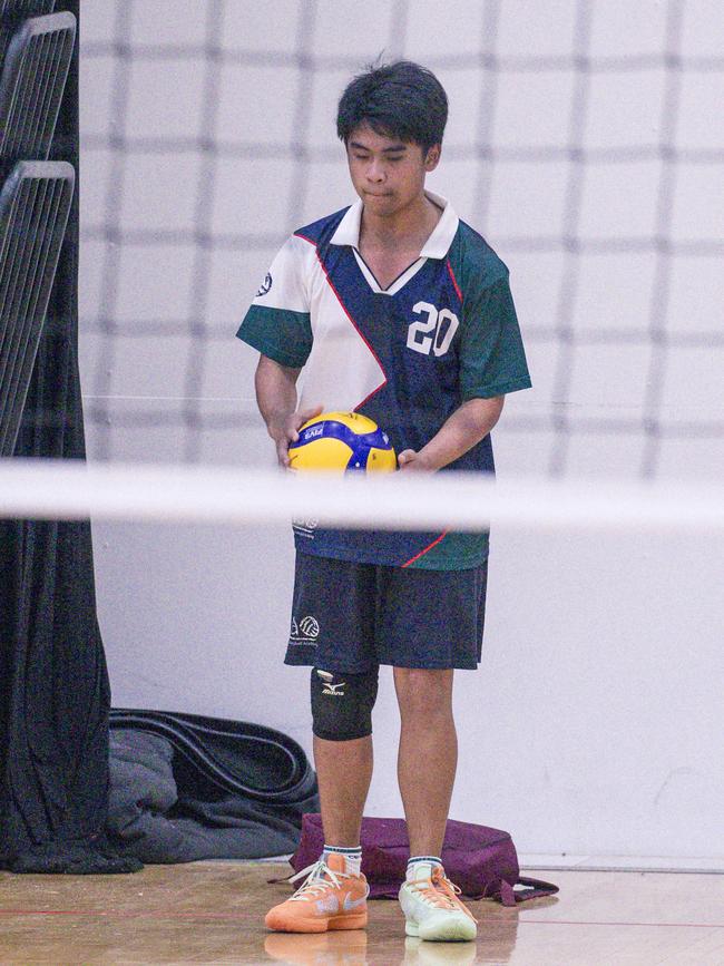 St Peters V Craigsleigh in the Australian Volleyball Schools Cup is being played at the Gold Coast Sports and Leisure Centre in Carrara. Picture: Glenn Campbell