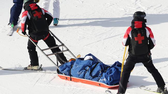 Members of the medical staff attend to Nina O Brien