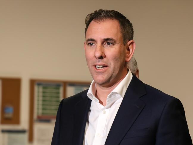 Federal Treasurer Jim Chalmers at the Launceston Medicare Urgent Care Clinic. Picture: Stephanie Dalton