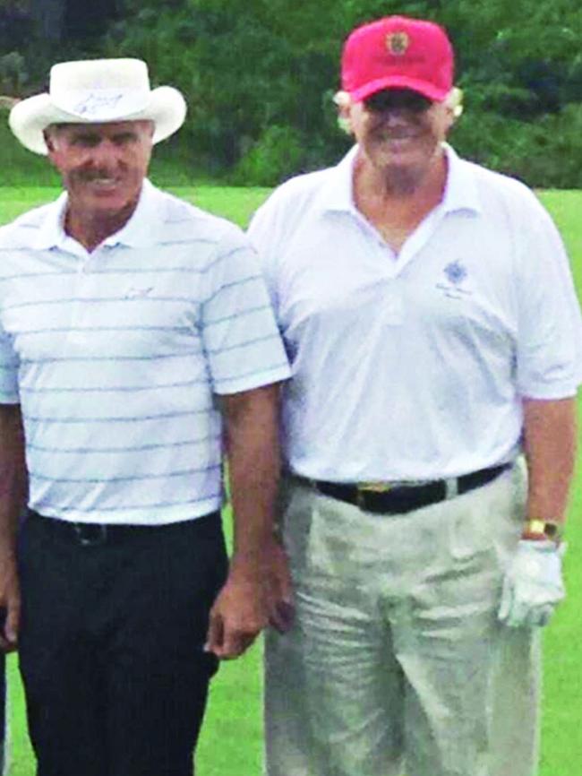 Golfing buddies: Greg Norman and Donald Trump. Pic: Sunday Telegraph