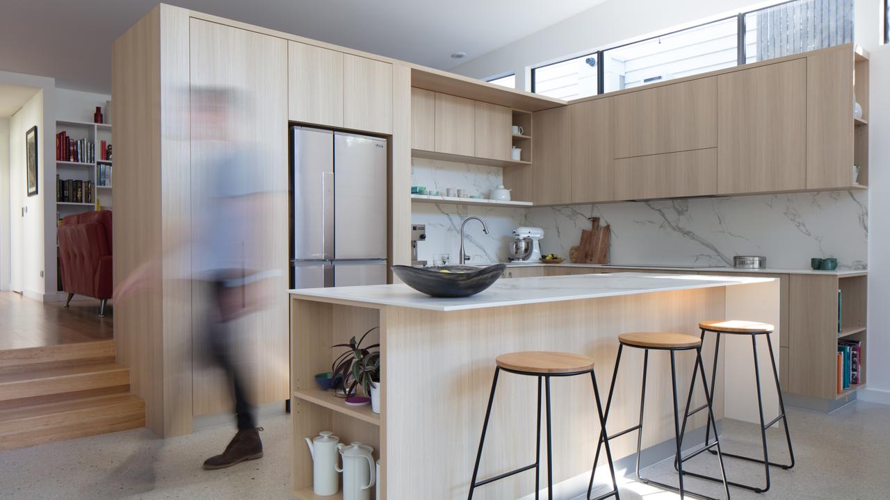 The smart-looking kitchen is part of the extension.
